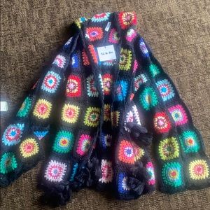 Rat and boa crochet hooded cardigan